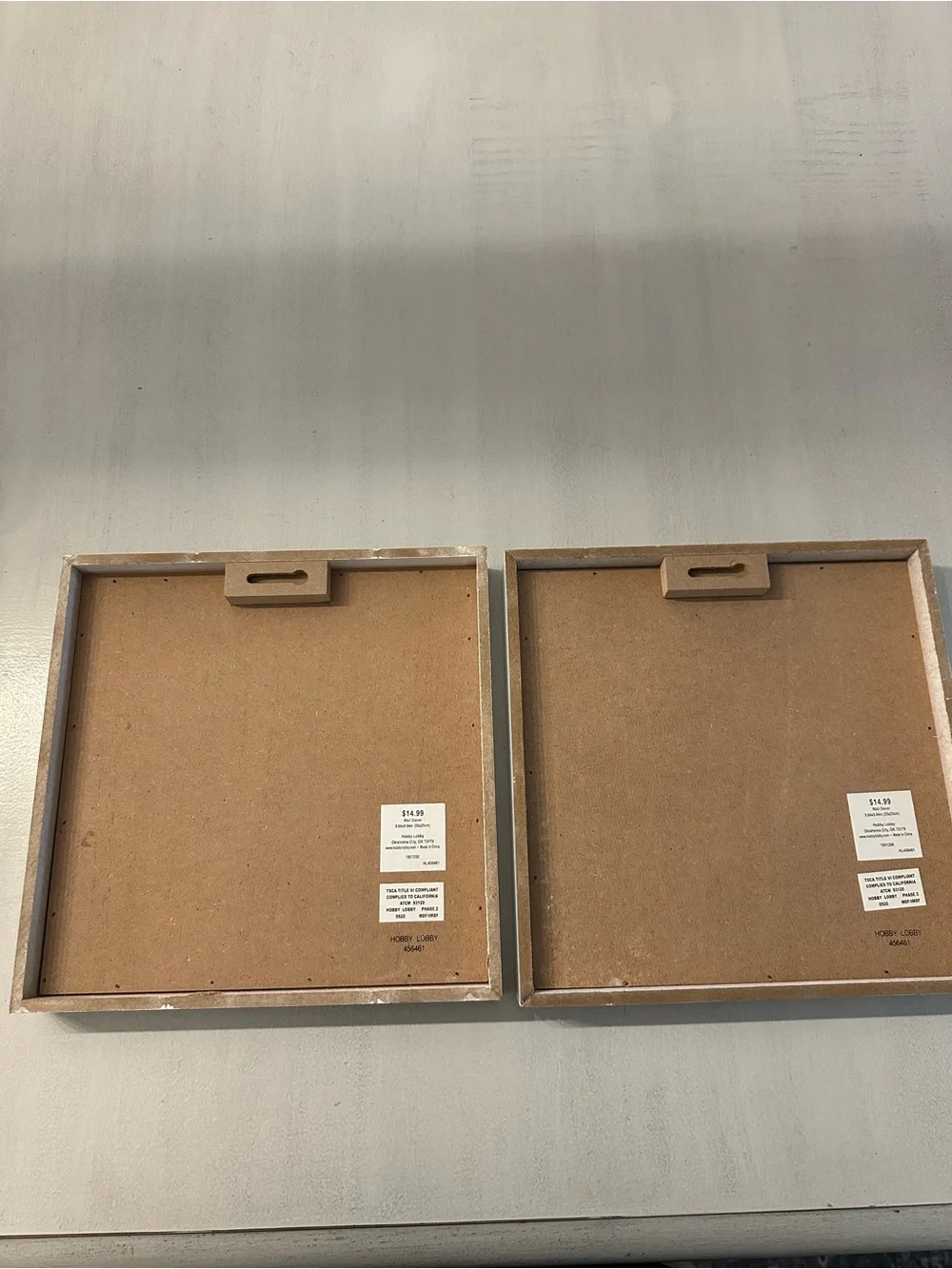 Hobby Lobby Elephant and Giraffe Room Decor 9.84” x 9.84”